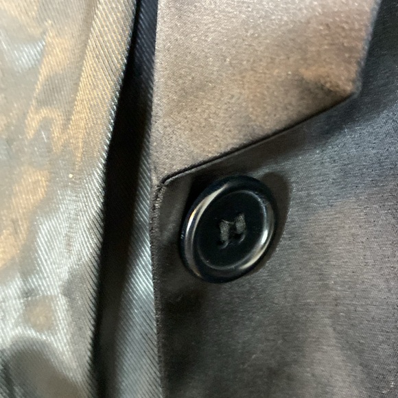 BCBGMaxAzria Black Shiny Blazer Jacket, Size Small - Picture 6 of 8